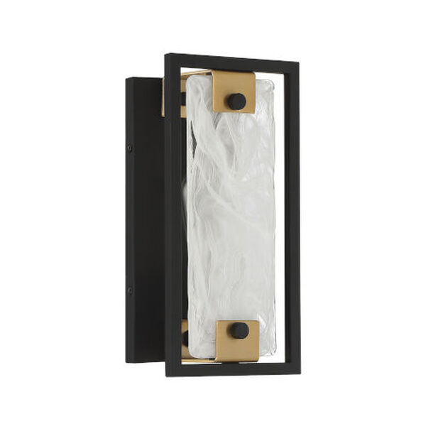 Hayward Matte Black and Warm Brass One-Light Wall Sconce, image 2