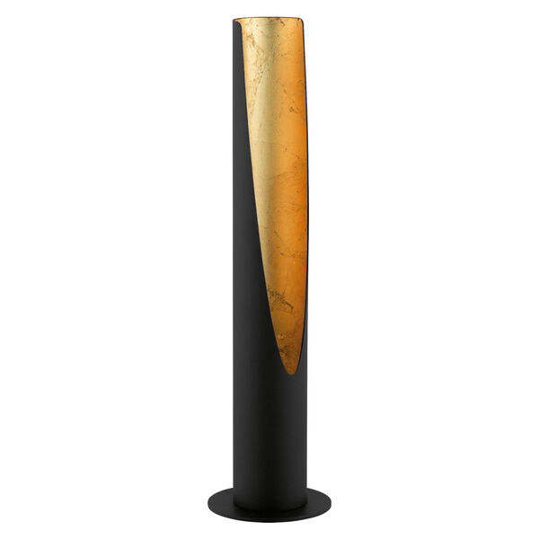 Barbotto Matte Black and Gold LED Table Lamp, image 1