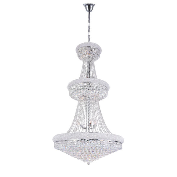 Empire Chrome 34-Light Chandelier with K9 Clear Crystal, image 1