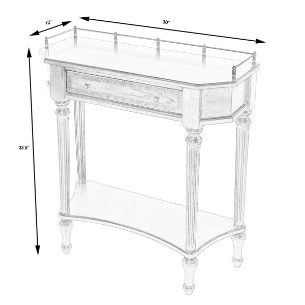 Charleston Antique Beige Single Drawer Console Table, image 3
