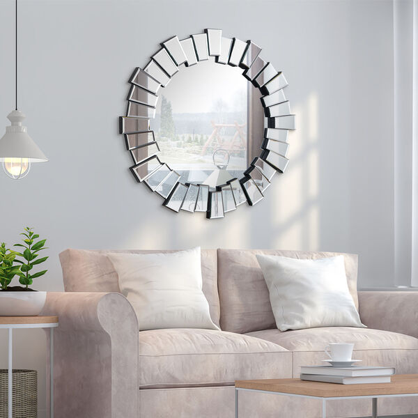 Clear 34 x 34-Inch Round Wall Mirror, image 6