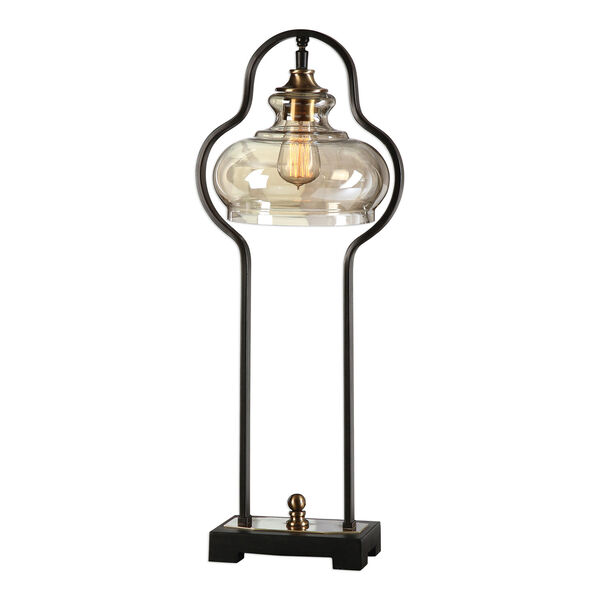 Cotulla Aged Black Desk Lamp, image 1
