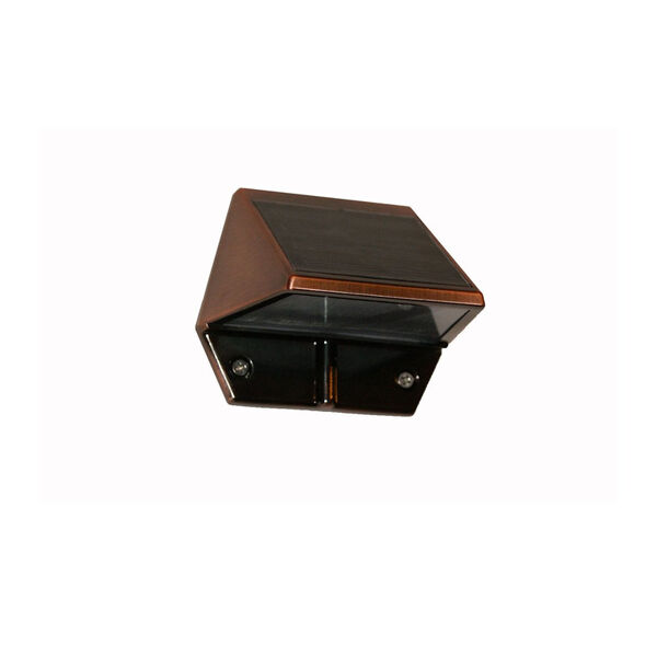 Copper Plated LED Solar Powered Deck and Wall Light - (Open Box), image 4