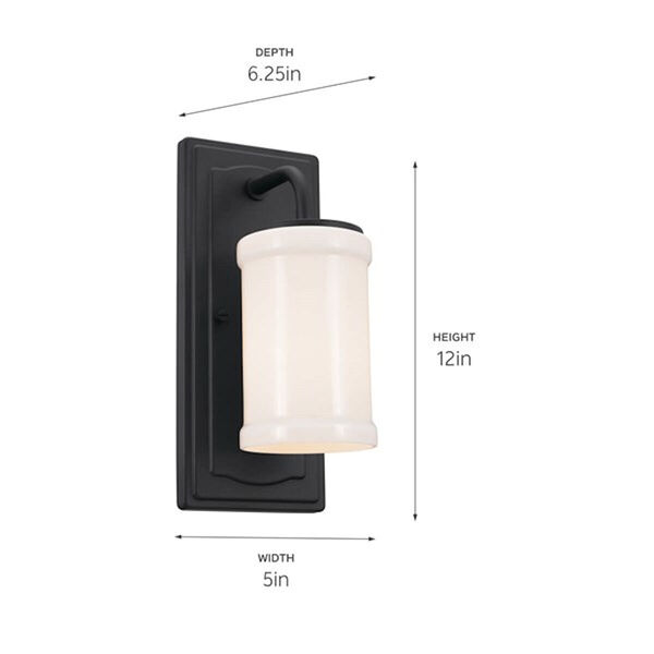 Homestead Textured Black One-Light Wall Sconce, image 6