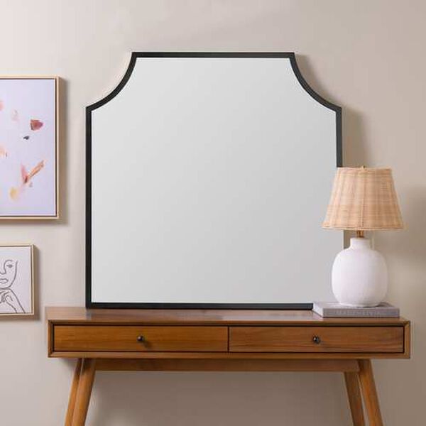 Simone Matte Black Wall Mirror, image 1