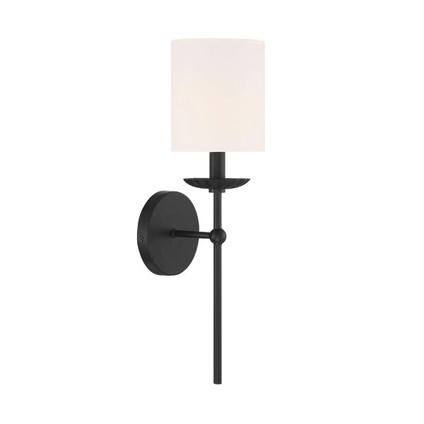 Lowry Matte Black 19-Inch One-Light Wall Sconce, image 1