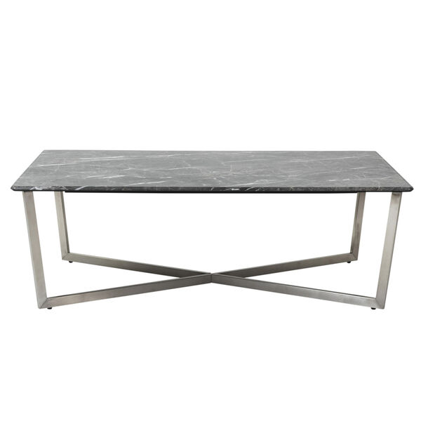Llona Black 47-Inch Rectangle Coffee Table, image 1