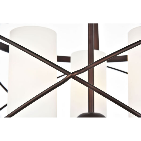Wren Dark Copper Brown and White 16-Inch Three-Light Pendant, image 4