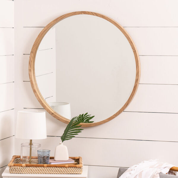 Parson Light Wood 36-Inch Wall Mirror, image 1