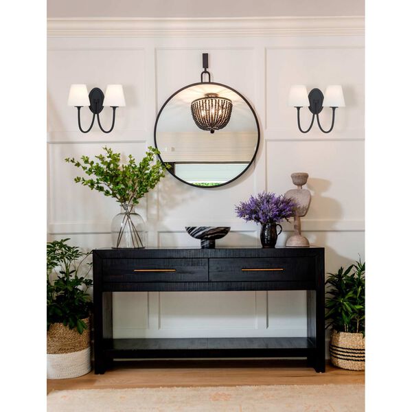 Juno Black Forged Two-Light Wall Sconce, image 2