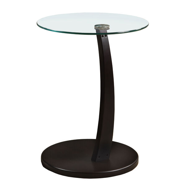 Accent Table - Cappuccino Bentwood with Tempered Glass, image 2