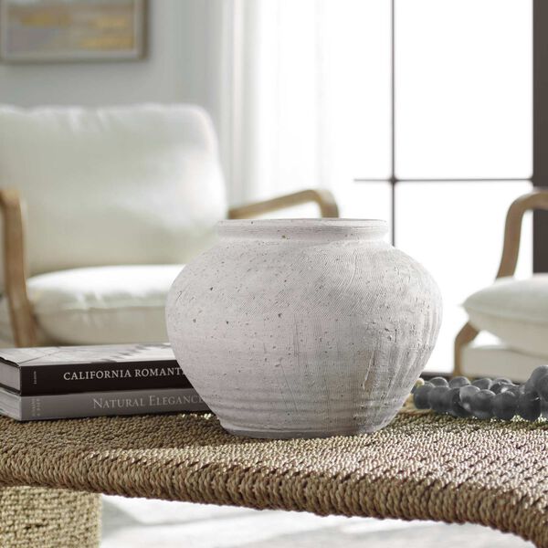 Floreana White Round Vase, image 5