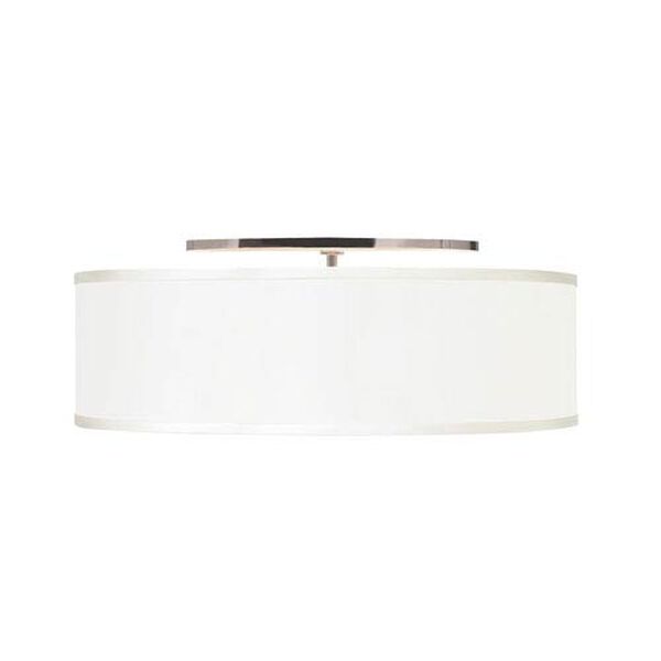 Mulberry White Four-Light Semi Flush Mount with Satin Nickel Canopy, image 1
