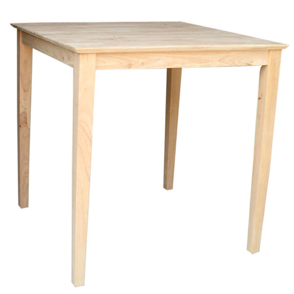 Unfinished 36 x 36-Inch Square Counter Height Table, image 1