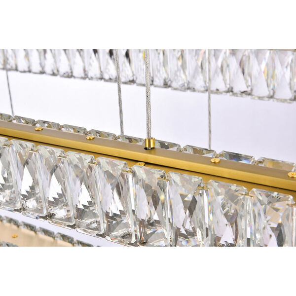 Monroe Gold 42-Inch Integrated LED Triple Rectangle Pendant, image 5