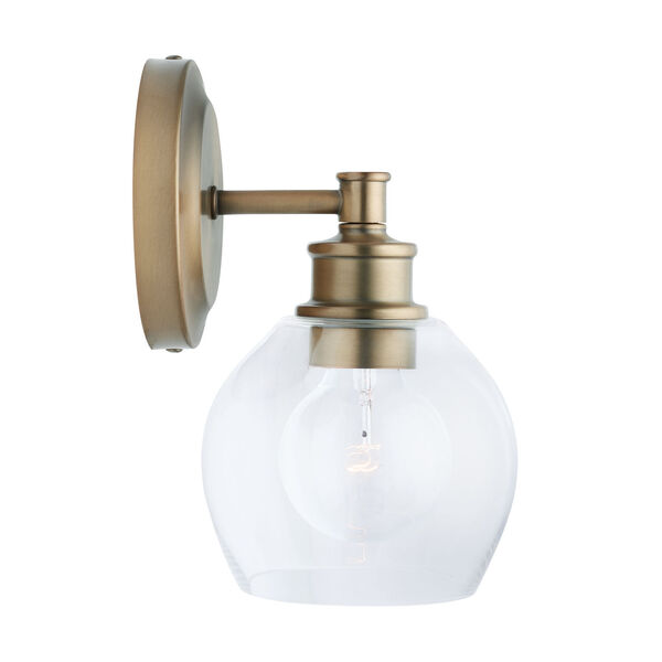 Mid-Century One-Light Sconce with Clear Glass, image 5