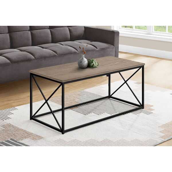 Dark Taupe and Black Coffee Table, image 2