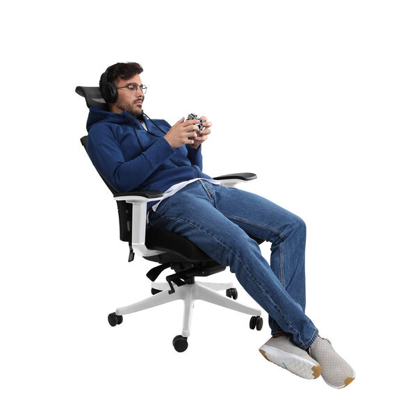 Autonomous Black and White Premium Ergonomic Office Chair, image 6