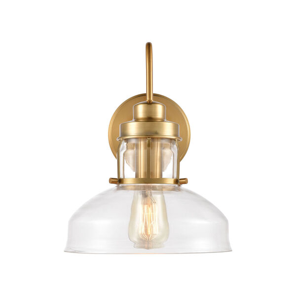 Manhattan Boutique Brushed Brass One-Light Wall Sconce, image 3