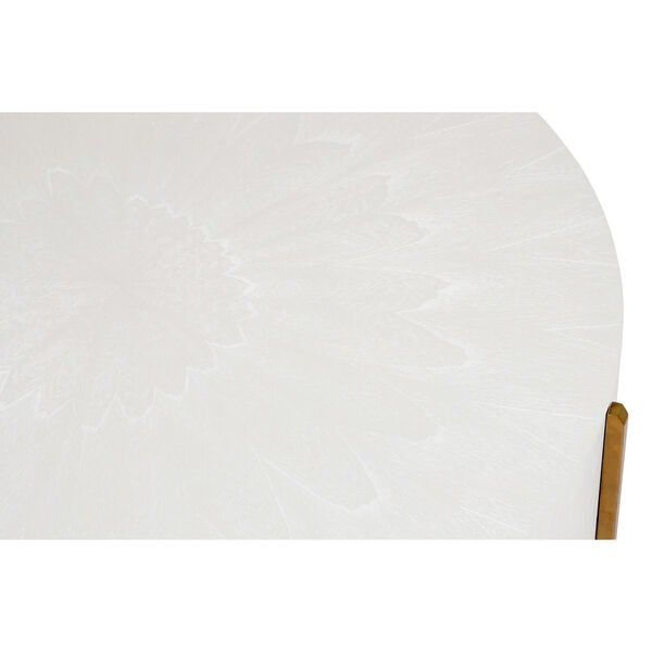 Clifton White Cerused Oak And Brass Coffee Table, image 3