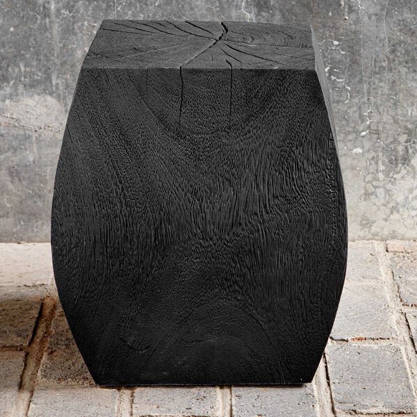 Grove Rustic Black Wooden Accent Stool, image 4