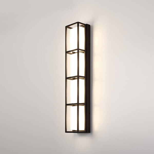 Tamar Black Four-Light LED Outdoor Wall Sconce, image 6