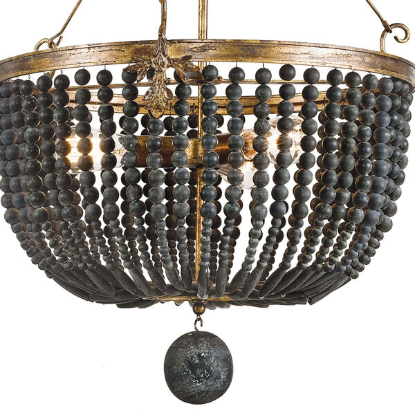 Southern Living New South Black Three-Light Chandelier, image 3