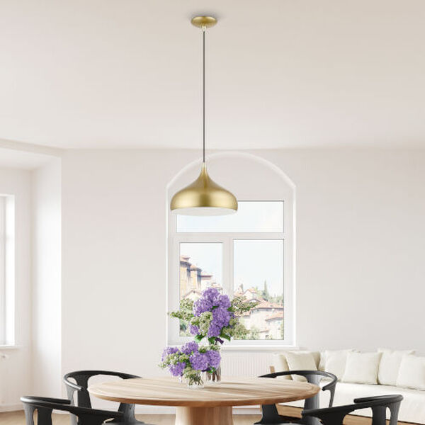 Amador Soft Gold with Polished Brass Accents One-Light Pendant, image 2
