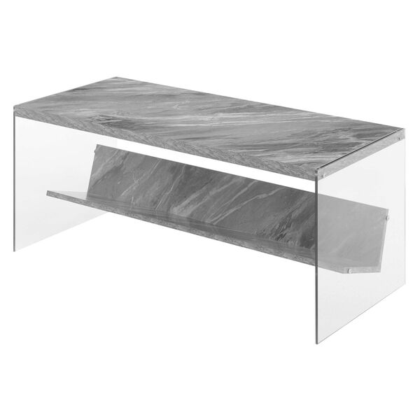 Soho Gray Marble Accent Coffee Table, image 3
