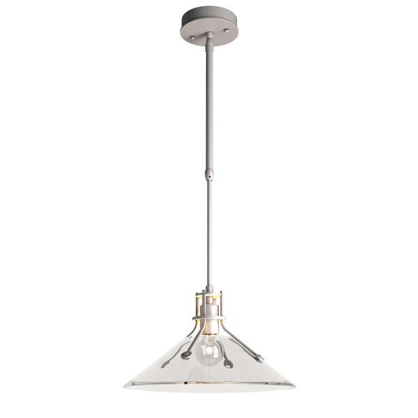 Henry Coastal Burnished Steel One-Light Outdoor Pendant with Clear Glass, image 1