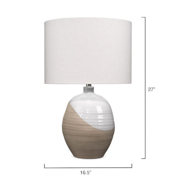 Hillside White Natural Ceramic One-Light Table Lamp, image 4