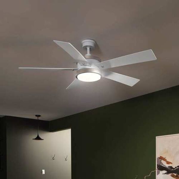 Salvo White LED 56-Inch Ceiling Fan, image 3