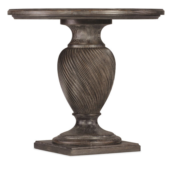 Traditions Rich Brown Round End Table, image 1