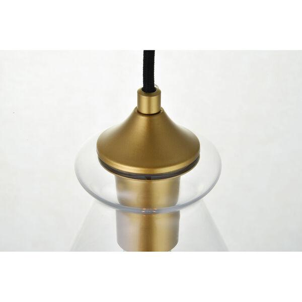 Destry Brass Eight-Inch One-Light Mini Pendant, image 6