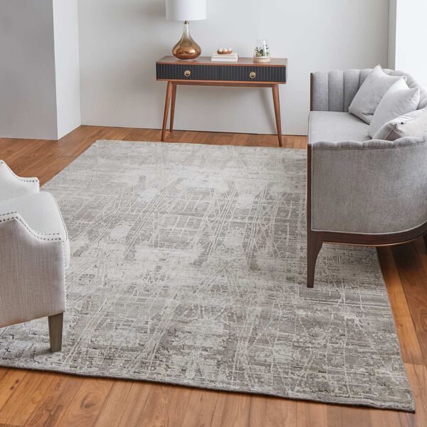 Eastfield Casual Gray Ivory Rectangular 3 Ft. x 5 Ft. Area Rug, image 3