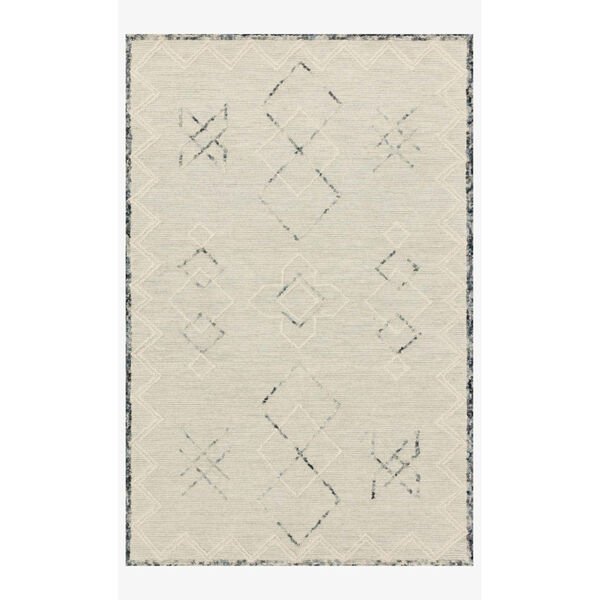 Justina Blakeney Leela Ocean and White Rectangle: 2 Ft. 6 In. x 7 Ft. 6 In. Rug, image 1
