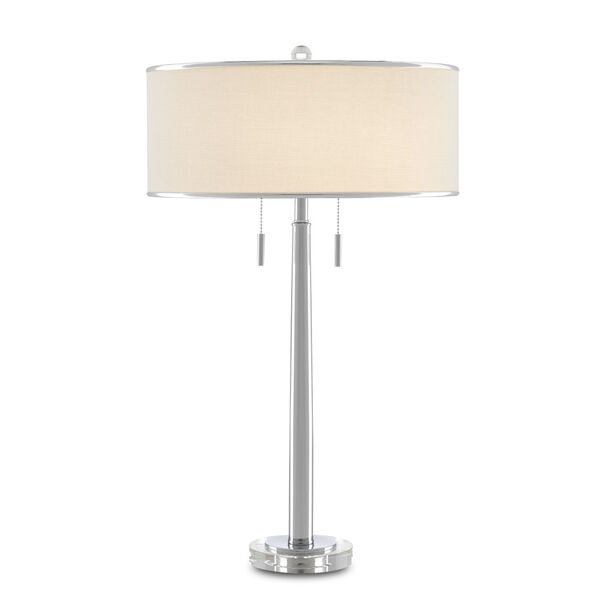 Lafew Chrome Two-Light Table Lamp, image 1