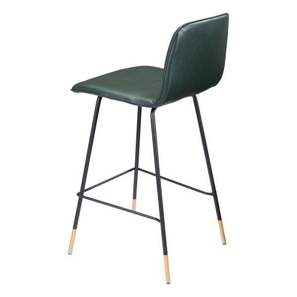 Var Green, Black and Gold Counter Height Bar Stool, image 6