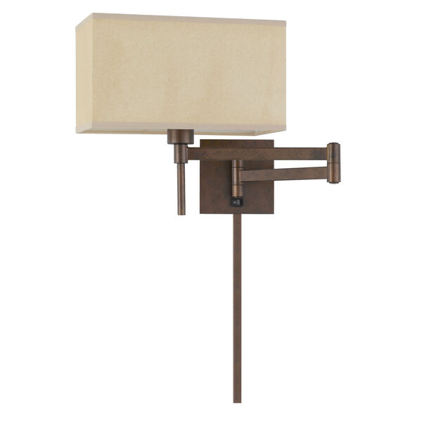 Robson Rust One-Light Swing Arm Wall lamp, image 1