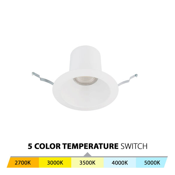 Blaze White LED Round Recessed Light Kit with Remodel Housing, image 2