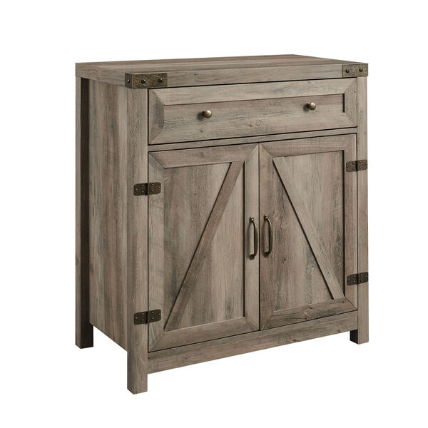 Gray and Black Accent Cabinet, image 1