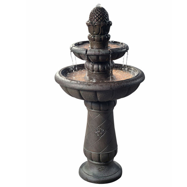 Multicolor Outdoor Deluxe Pineapple Two - Tier Waterfall Fountain, image 1