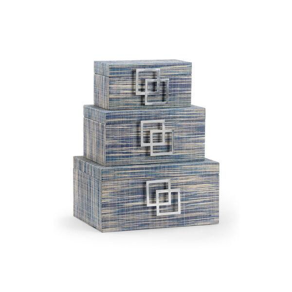 Gray Waterfront Boxes, Set of 3, image 1