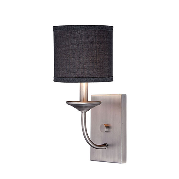 Jackson Brushed Pewter 14.5-Inch One-Light Wall Sconce with Charcoal Shade, image 1