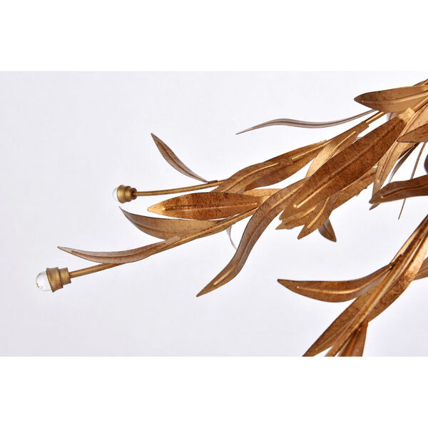 Priscilla Gold Leaf Four-Light Semi Flush Mount, image 6