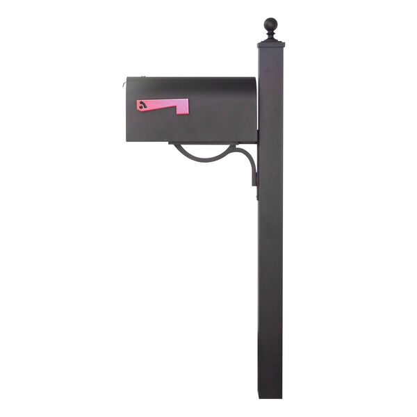 Titan Steel Curbside Mailbox and Springfield Mailbox Post in Black, image 4