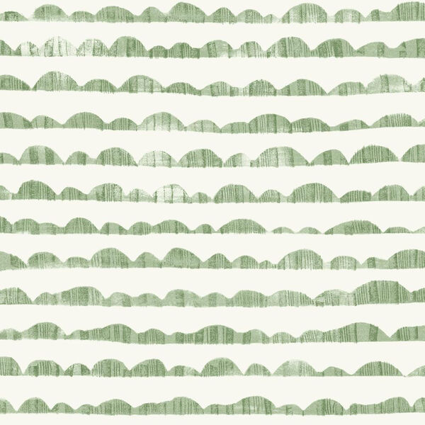 Hill and Horizon Green Wallpaper, image 1