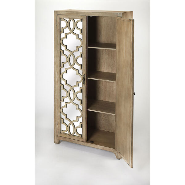 Morjanna Greige Mirrored Glass Armoire, image 2