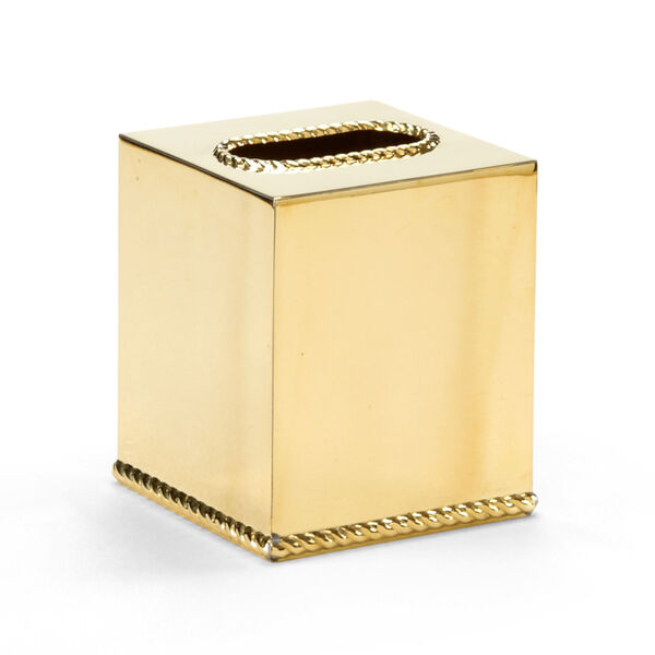 Brass  Tissue Box Cover, image 1