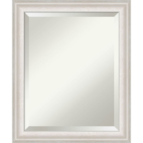 Trio White and Silver 20W X 24H-Inch Bathroom Vanity Wall Mirror, image 1